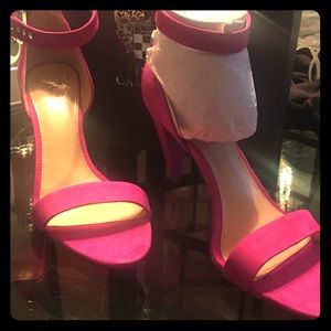 Vince Camuto ‘Pretty in Pink’ Suede Heels(Size 10)